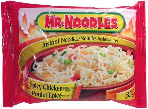 Mr. Noodles Nouilles instantanées Poulet Épicé 85g/ Mr. Noodles Instant noodles Spicy Chicken 85g