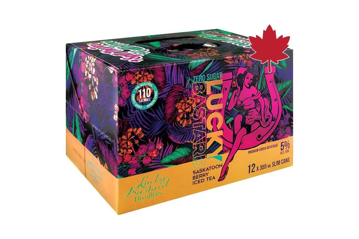 Lucky Bastard Saskatoon Berry Iced Tea (12 x 355 ml)