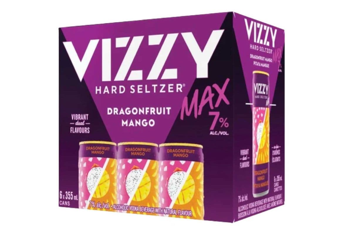 Vizzy Hard Seltzer, Dragon Fruit -Mango (6 x 355 ml)