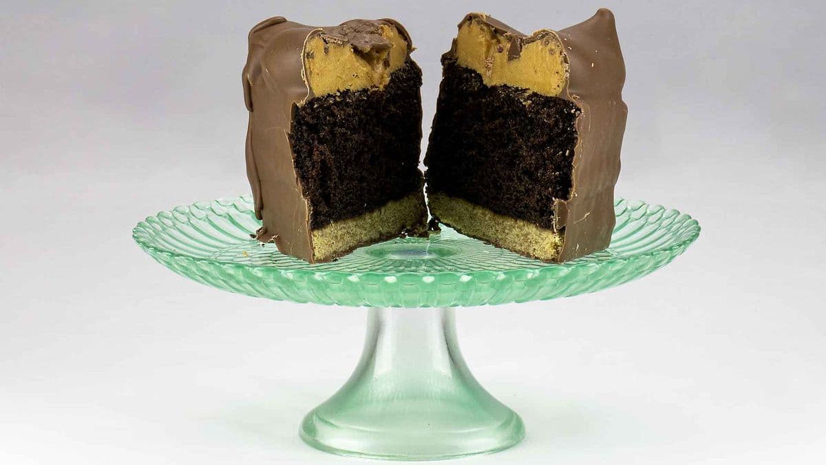 Peanut Butter Monster Cube Cake
