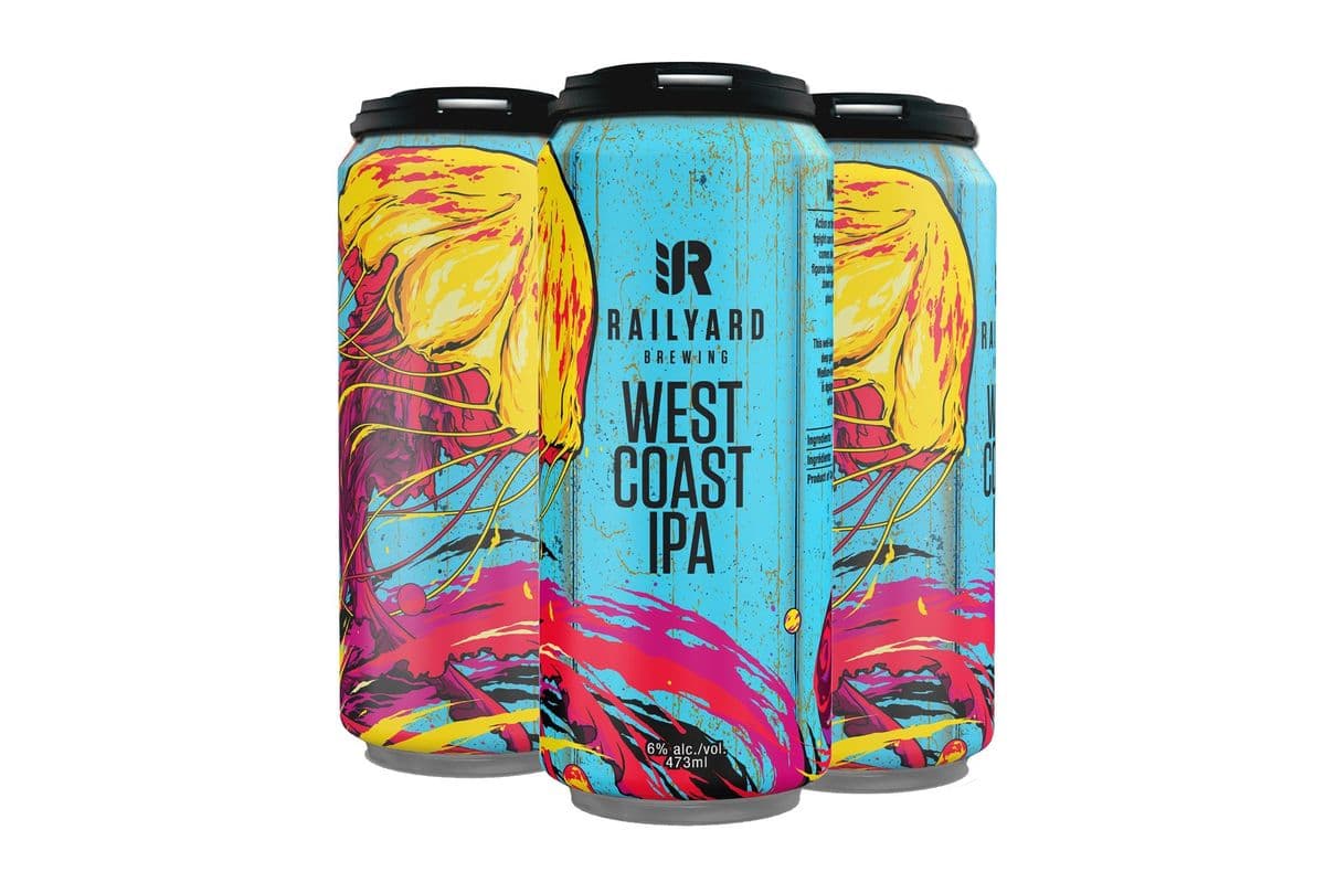 Railyard Brewing West Coast IPA (4 x 473mL Cans)