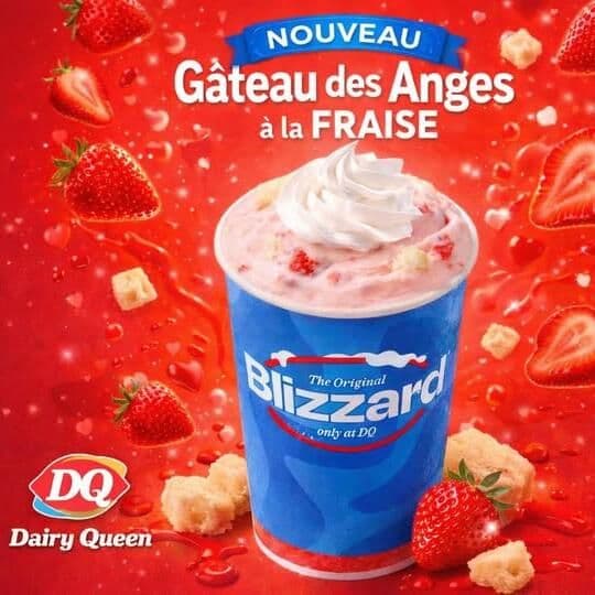 Blizzard MD au gâteau des anges à la fraise / Strawberry Angel Food Cake Blizzard® Treat