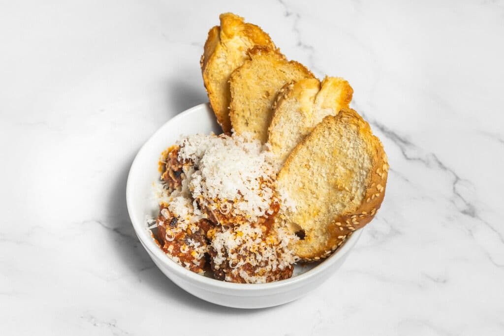Meatballs and Crostini