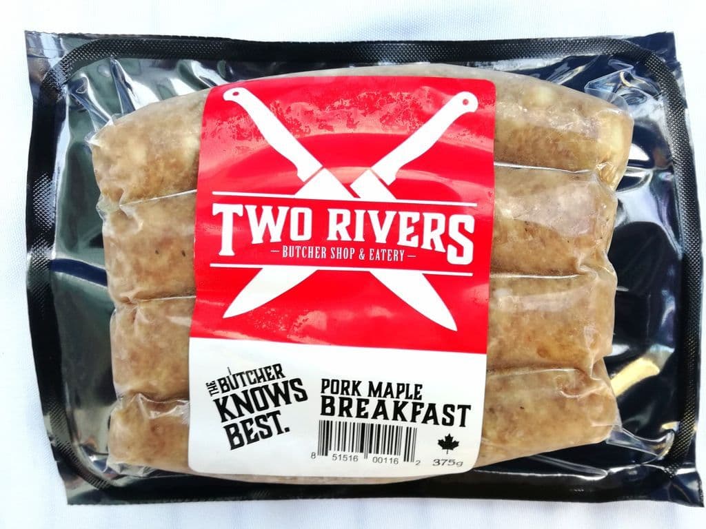 TWO RIVERS PORK MAPLE BREAKFAST SAUSAGE 375G (FROZEN)