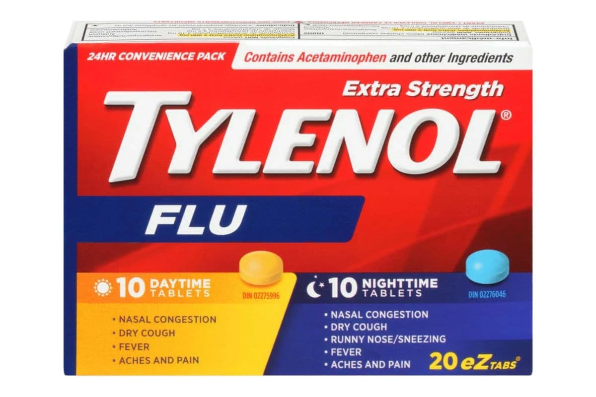 Tylenol FLU Extra Strength (Day time & Night time) (20 TABs) (0 Cal)