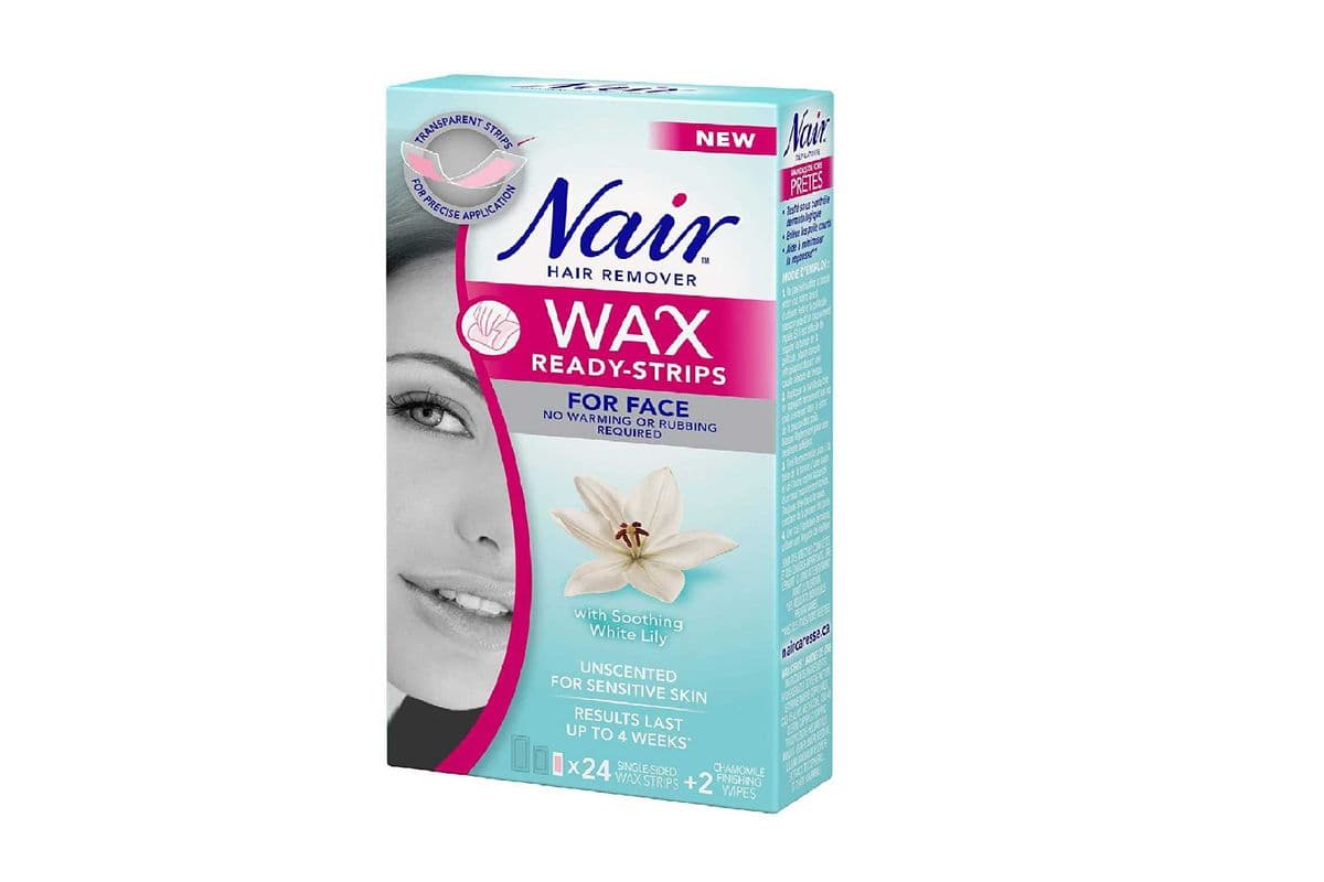 Nair One Sided Face Lily Wax Strips 24 EA