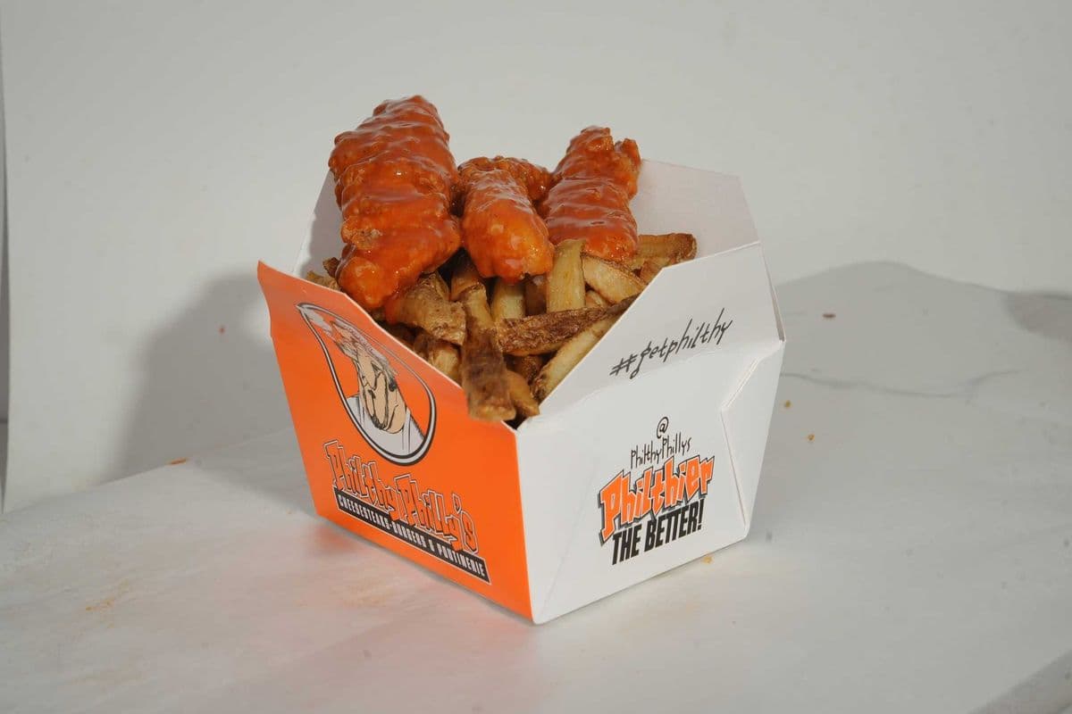Buffalo Chicken Strips with Fries