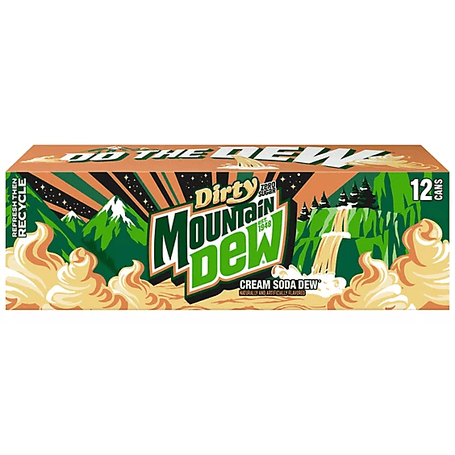 Mountain Dew Dirty Cream Soda Zero Sugar 12-Pack - USA (355ml)