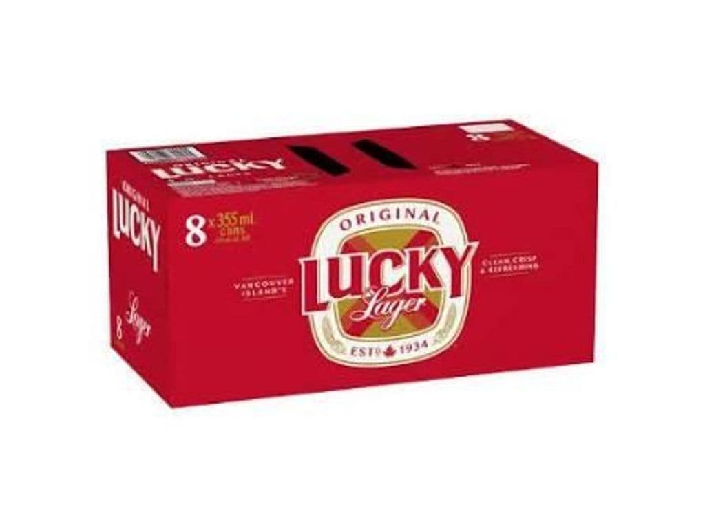 LUCKY LAGER Can, 8 x 355ml