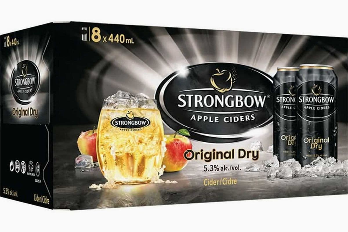 STRONGBOW APPLE CIDERS ORIGINAL DRY (8 x 440ML)
