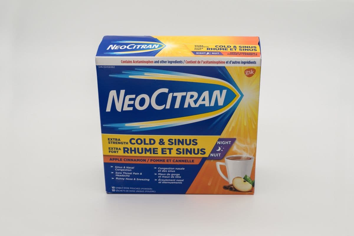 Neo-Citran Cold and Sinus Night Apple Cinnamon (10 ct)
