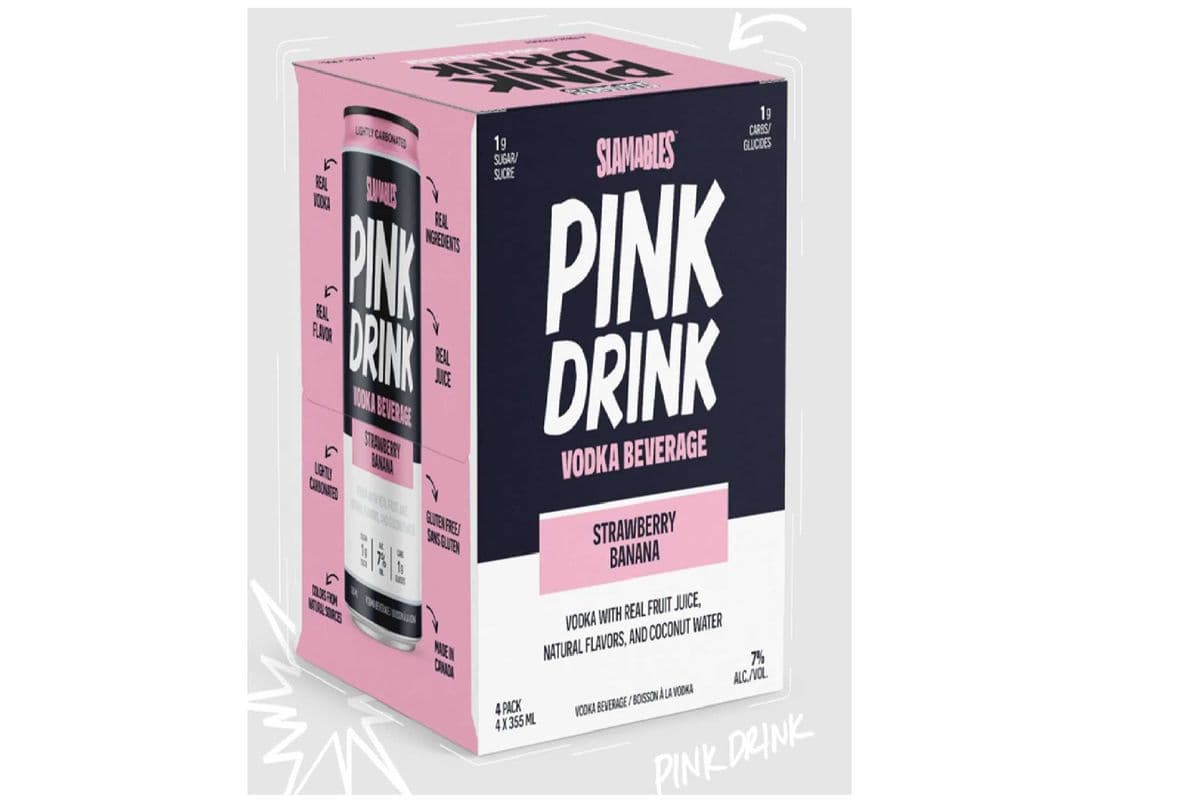 Slammables Pink Drink (4 x 355 ml cans)