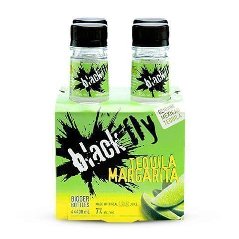 Black Fly Tequila Margarita 400ml x 4 Pack