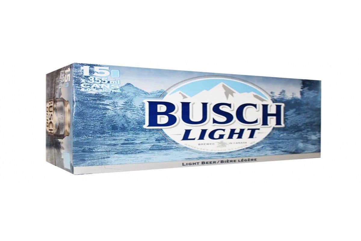 BUSCH LIGHT BEER 15 CANS (15 x 355ML)
