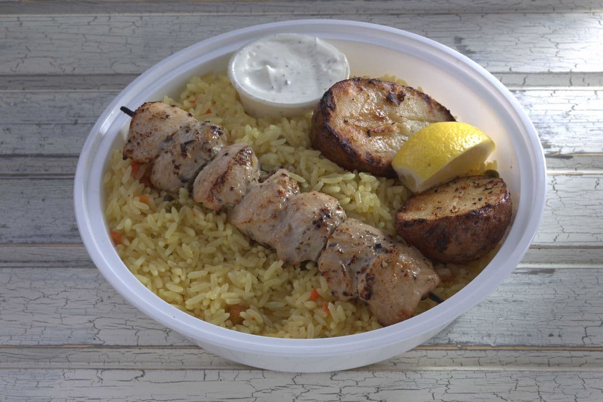 Souvlaki Platter (Without Salad)
