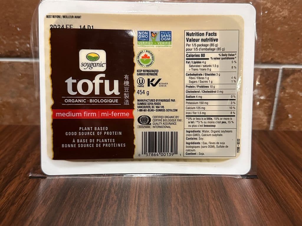Soyganic Organic Tofu Medium Firm (Each 350 gm)