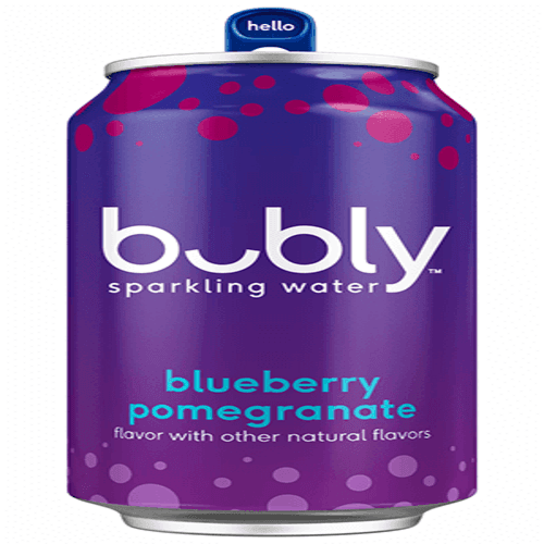 Bubly Boisson D'Eau Pétillante Pommegranate Bleuet 355ml/ Bubly Sparkling Water Blueberry Pommegranate355ml