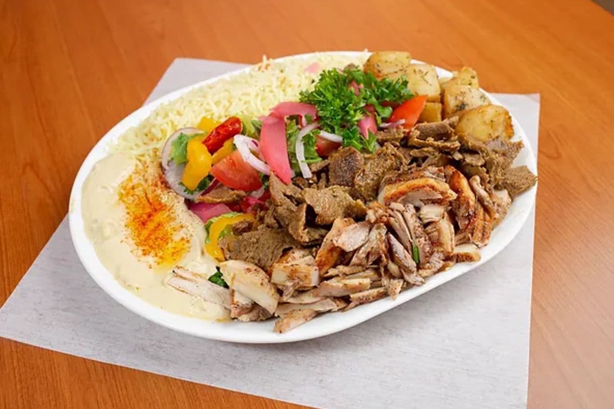 Mixed Beef and Chicken Shawarma (Plate)