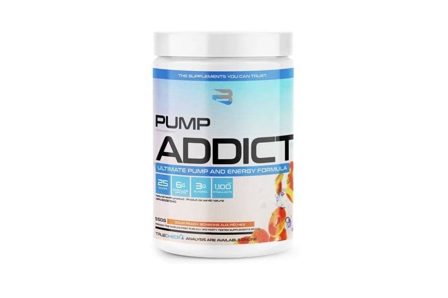 Believe Supplements Pump Addict Sour Peach Protein Powder (550 g)