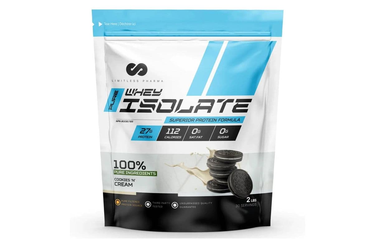 Limitless Pharma Whey Isolate Cookies 'n' Cream Protein Powder (2 lb)