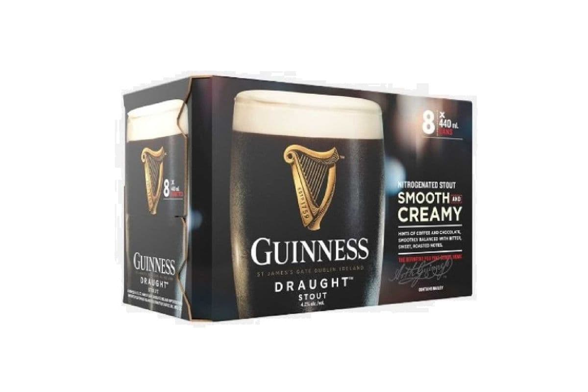 Guinness Draught (8 Pack Cans) (8 x 440 ml Cans)