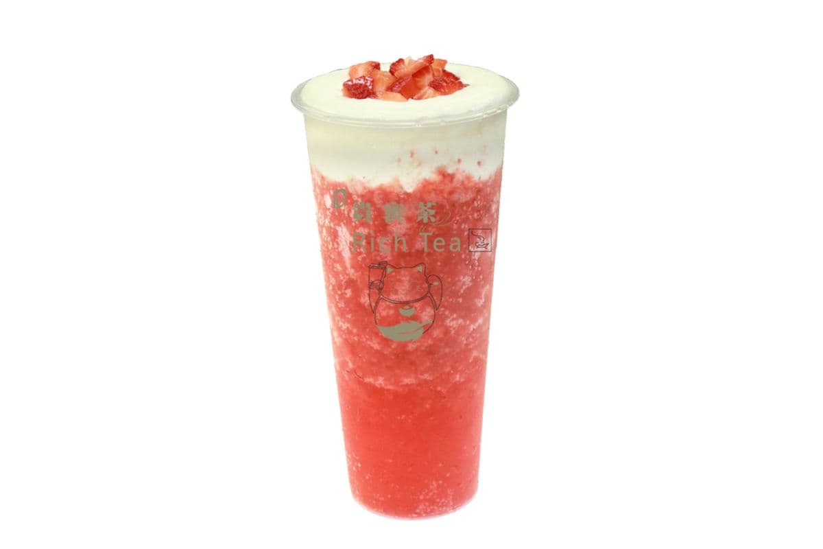 Fresh Strawberry Slush with Cream