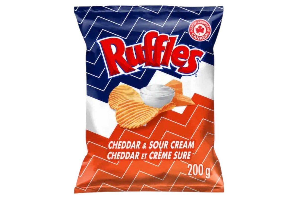 Ruffles Cheddar & Sour Cream (200gm) (270 Cal)