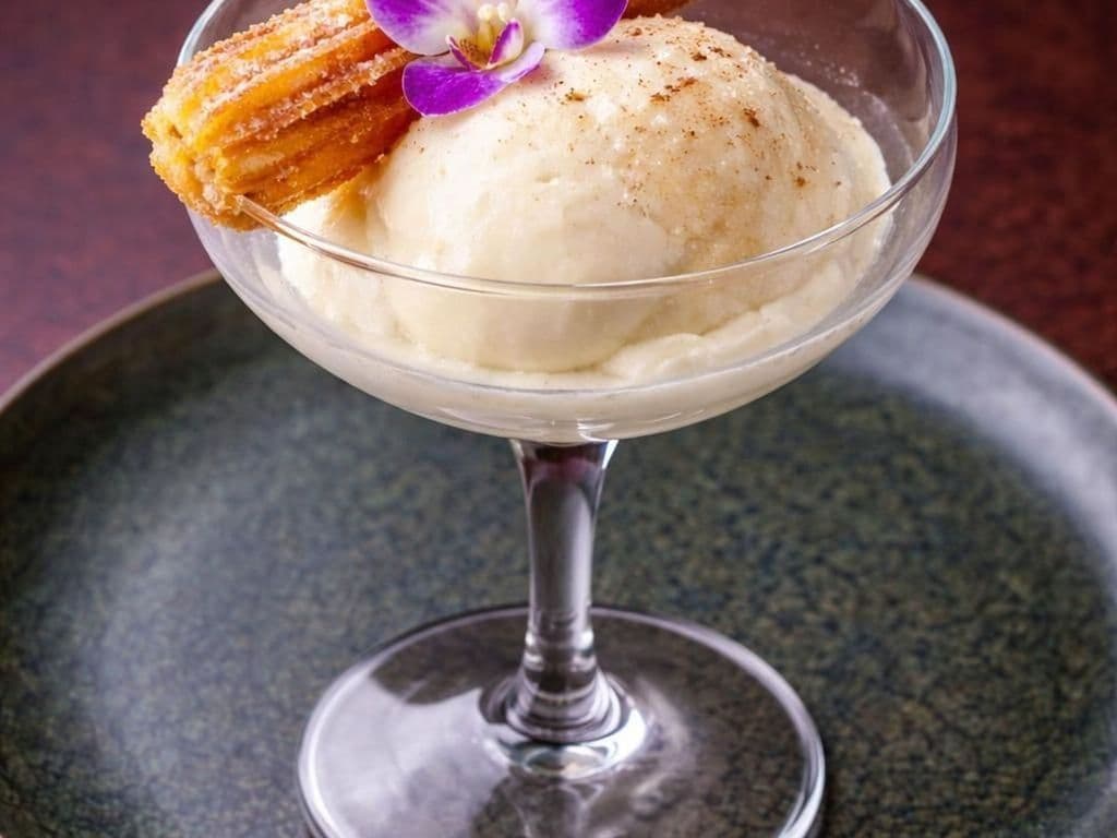 Tequila Gelato with Cinnamon Sugar Churro