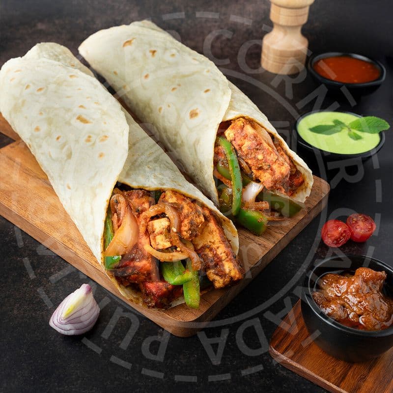 Achari Paneer Tikka Wrap