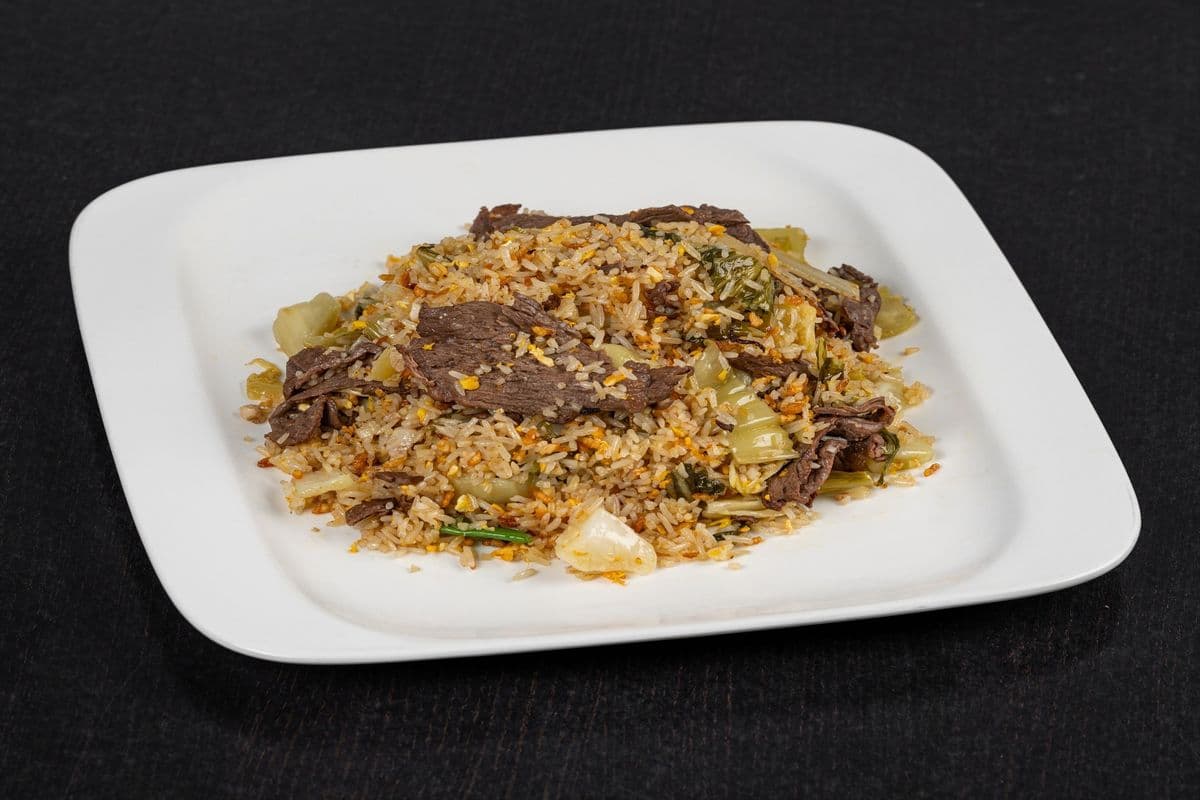 C12. Beef Fried Rice with Vietnamese Pickle / Cơm Rang Dưa Bò Dựa Bồ