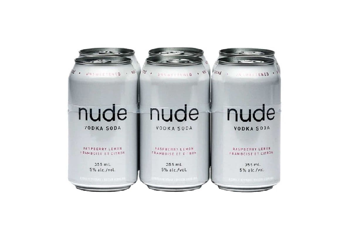 Nude Vodka Raspberry Lemon (6 Pack Cans) (6 x 355 ml)