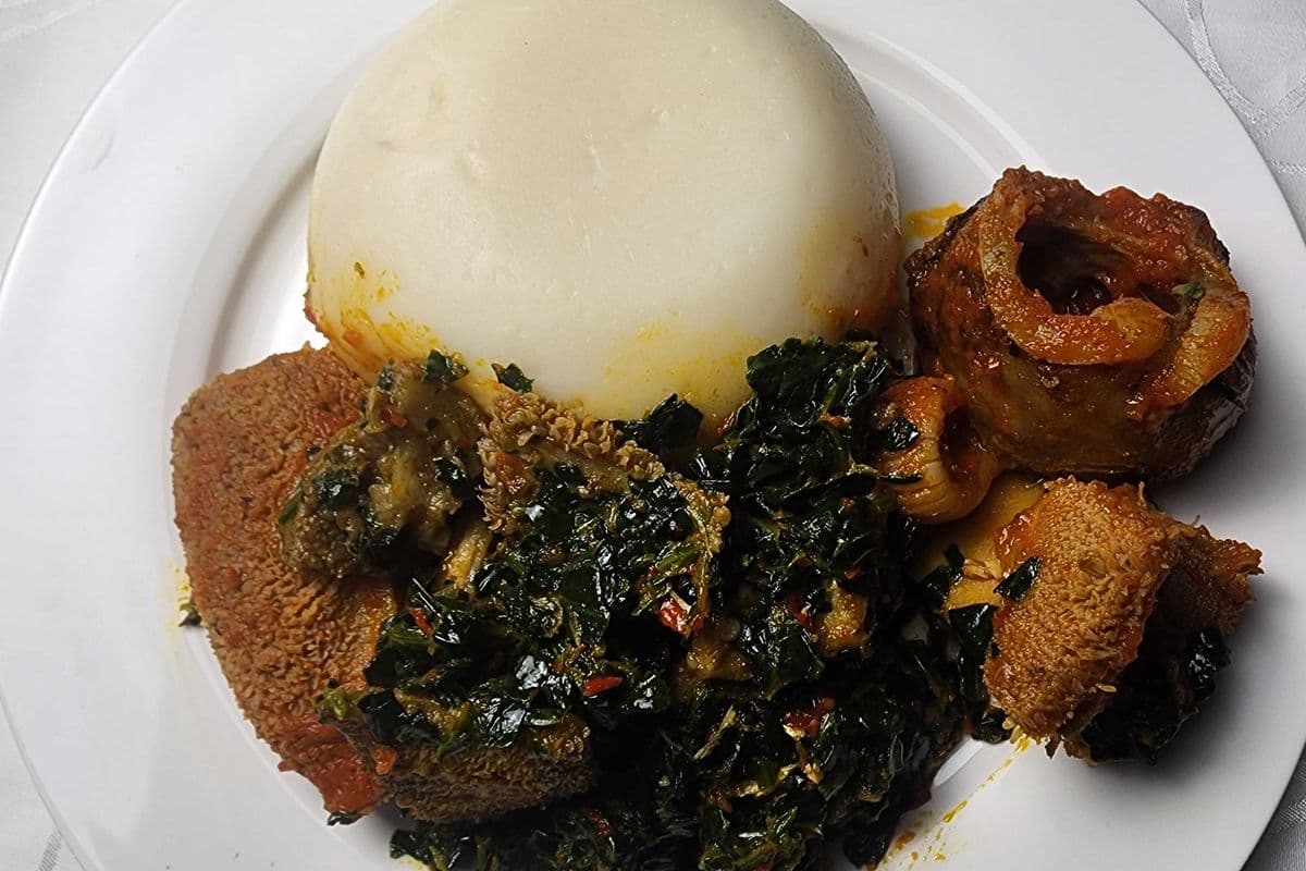 Poundo Yam with Soup