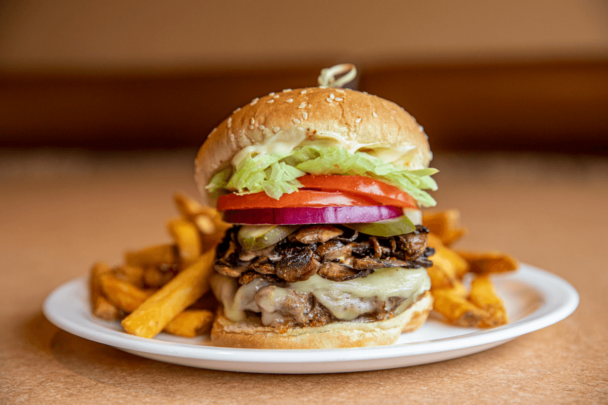 Mushroom and Swiss Burger