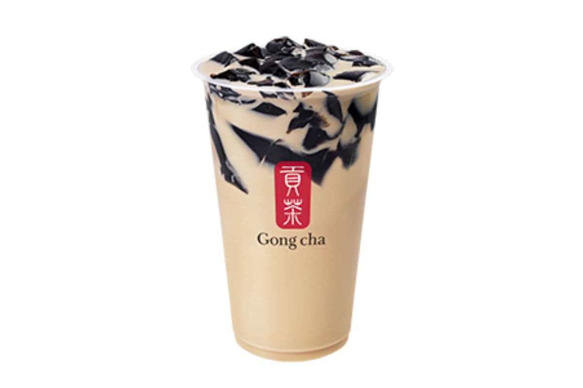 Wintermelon Milk Tea with Grass Jelly