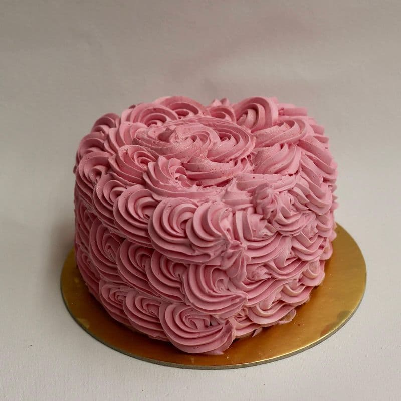 Red Velvet Rosette Heart Cake