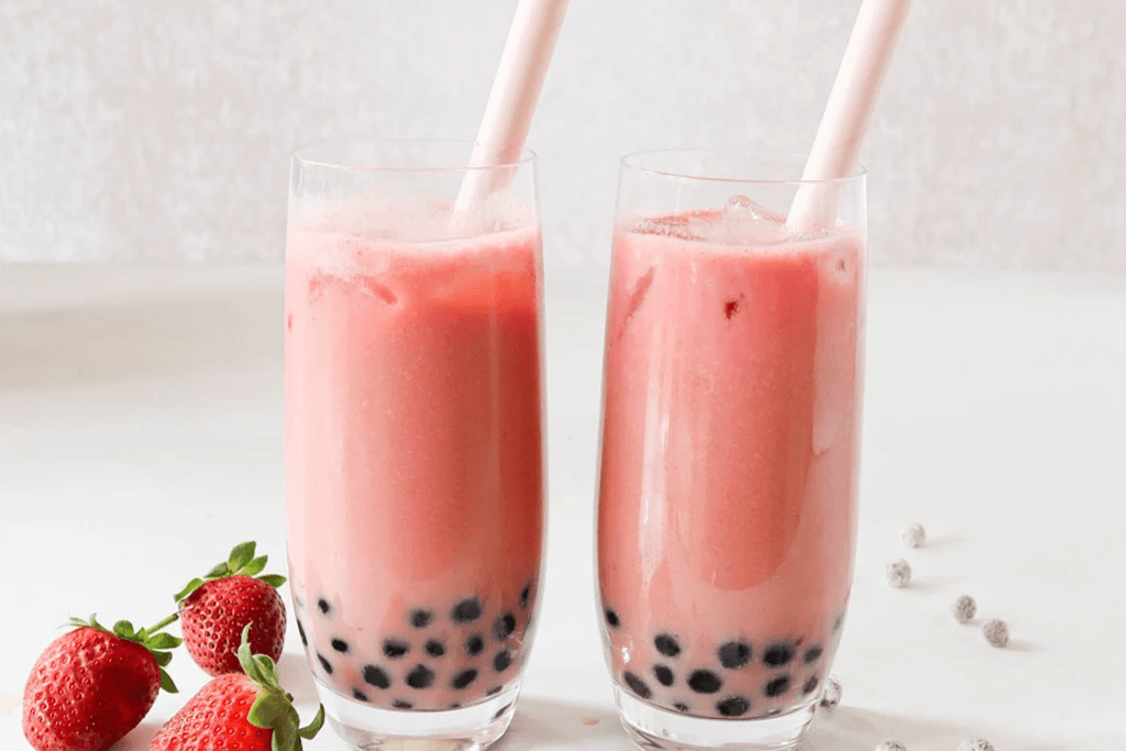 Strawberry Bubble Tea - Dâu