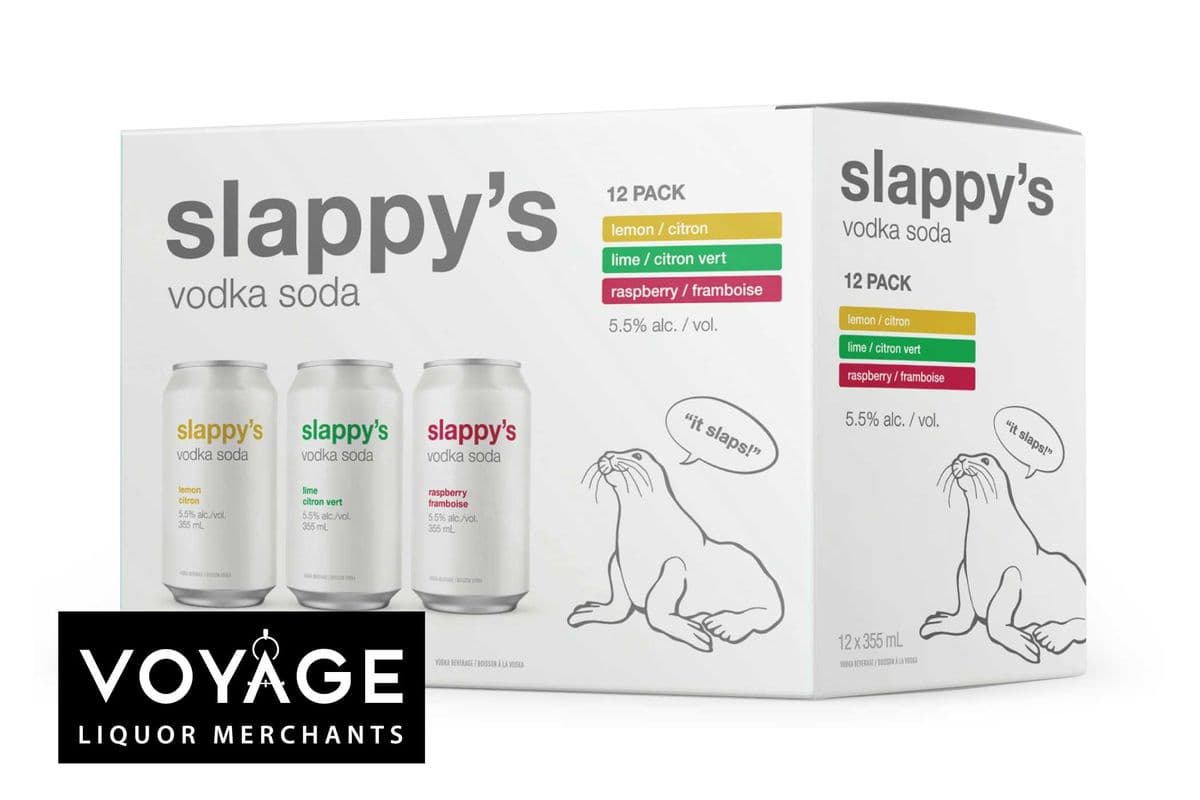 Slappy's Vodka Soda Variety Pack (12 x 355 ml)