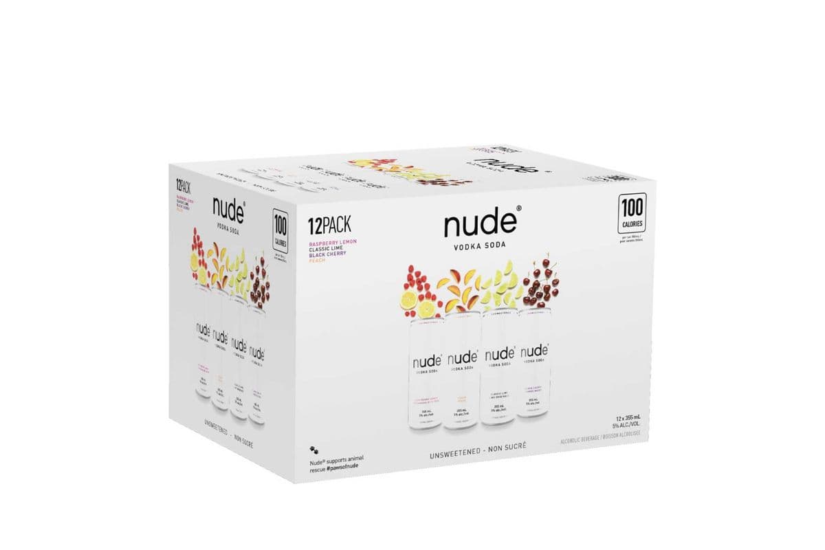 Nude Vodka Soda Variety 12 Pack (12 Packs) (12 x 355ml)