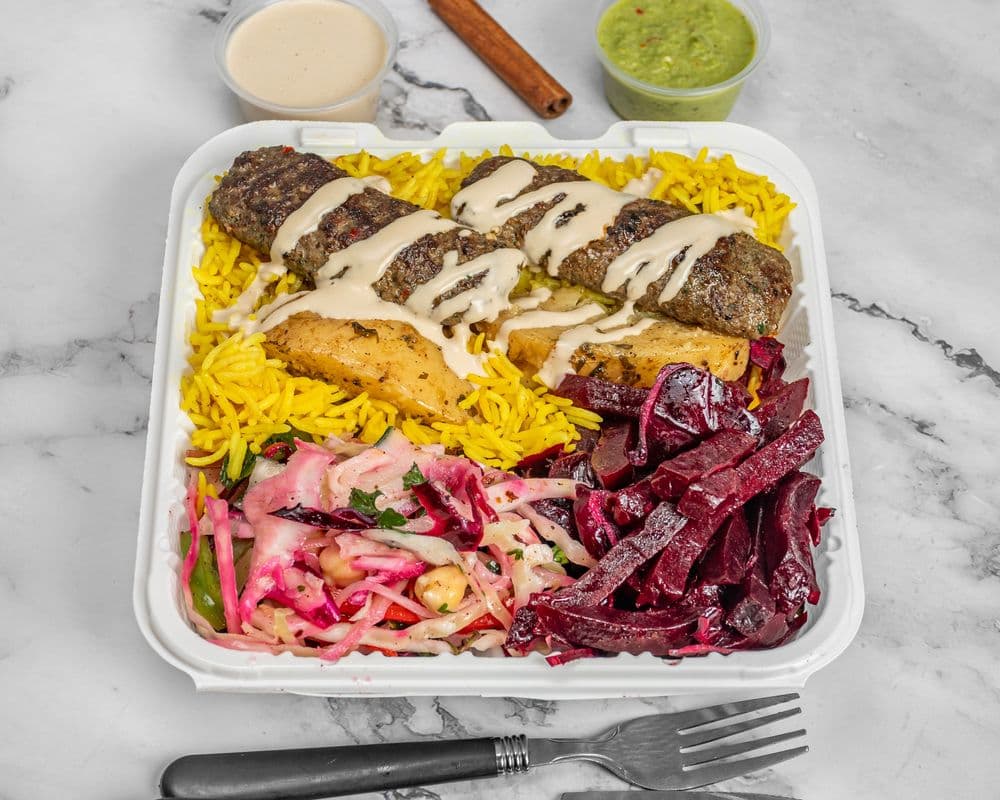 Beef Kefta Kabob Plate