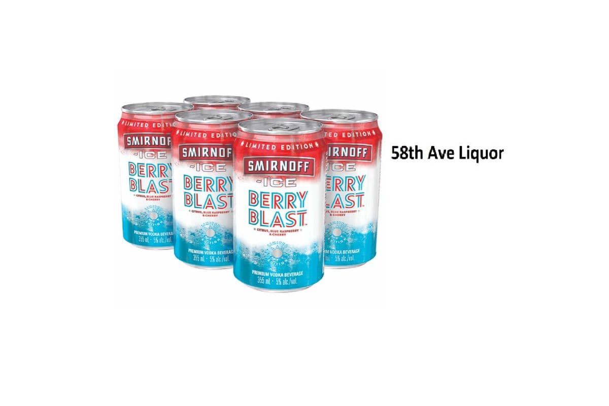 SMIRNOFF ICE BERRY BLAST CANS (1 x 6x355ML)