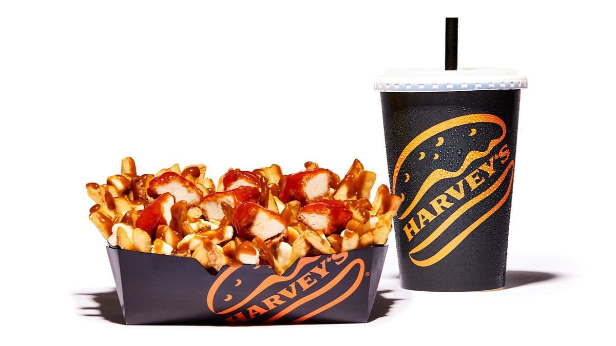 Poutine Poulet Buffalo, grand format, avec boisson