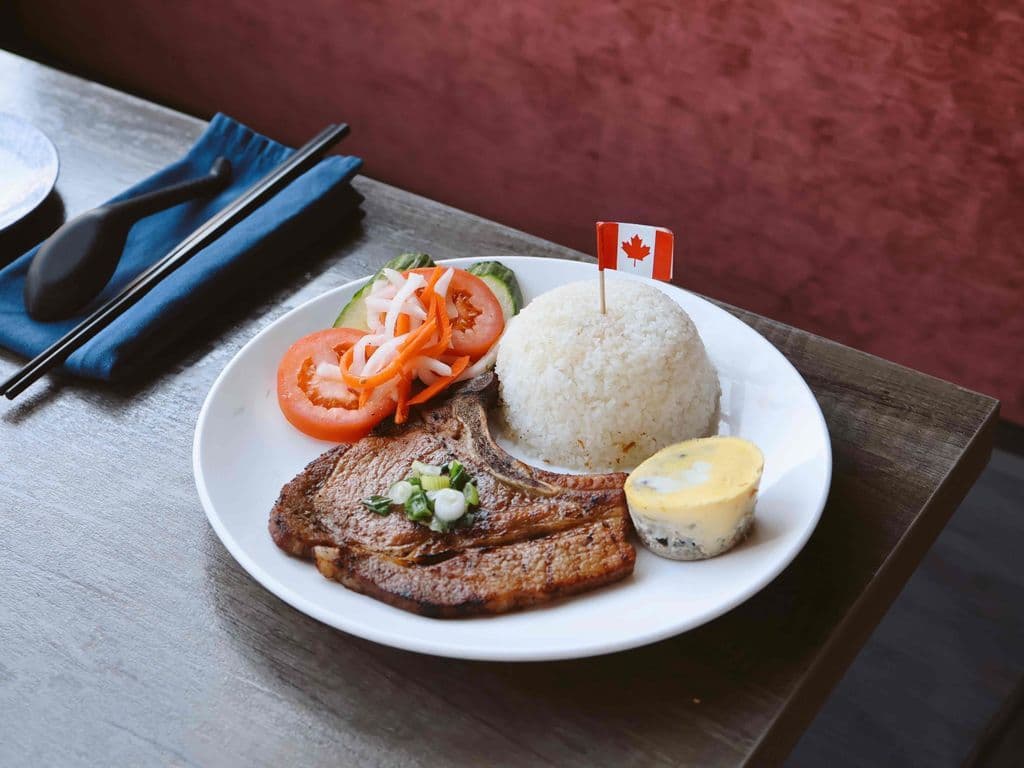 C05 - Rice with Grilled Pork Chop, Egg Meat Loaf (Cơm Tấm Sườn, Chả Trứng )