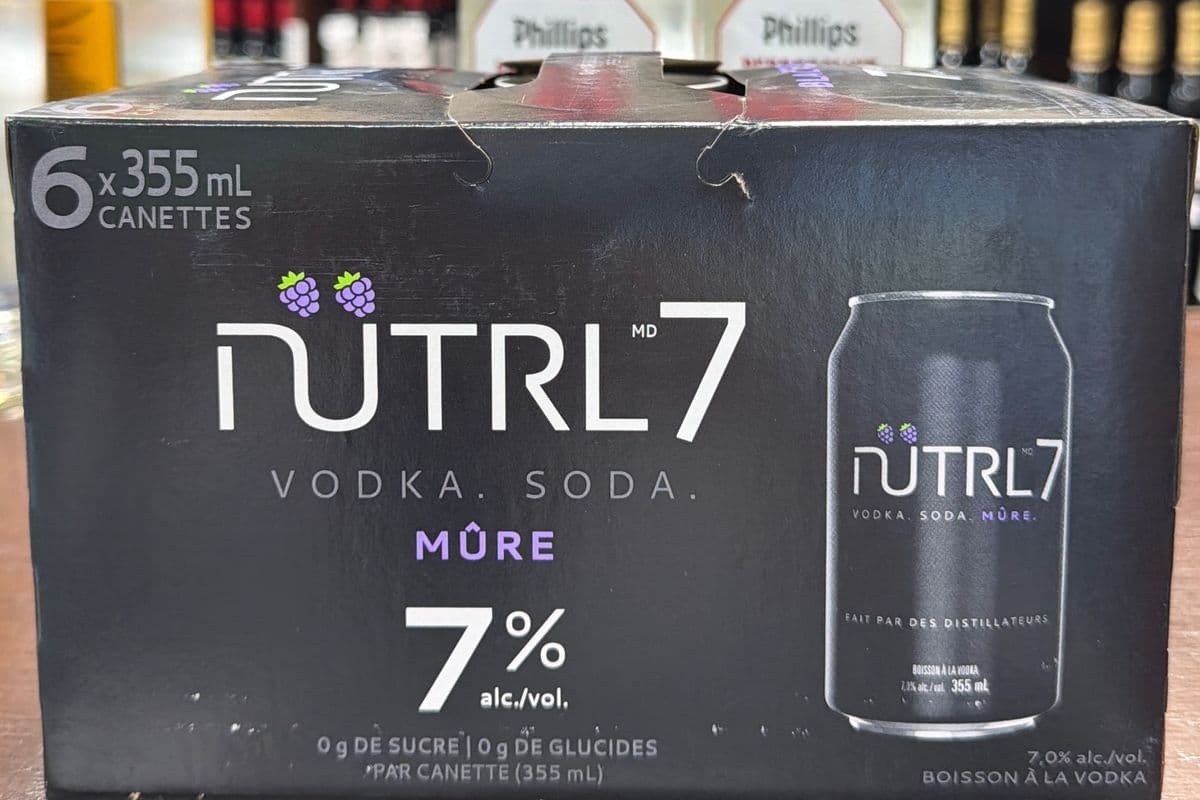 Nutrl Vodka Soda 7% Blackberry (6 x 355ML)