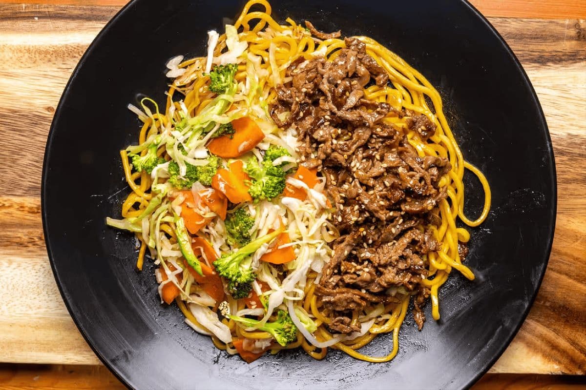 Teriyaki Beef, Noodles and Vegetables
