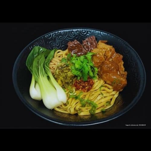 Spicy Shank & Tripe & Tendon Dry Noodle (Spicy)(Peanut) / 香辣三寶乾拌麵(辣)(含花生)(牛腱,牛肚,牛筋)