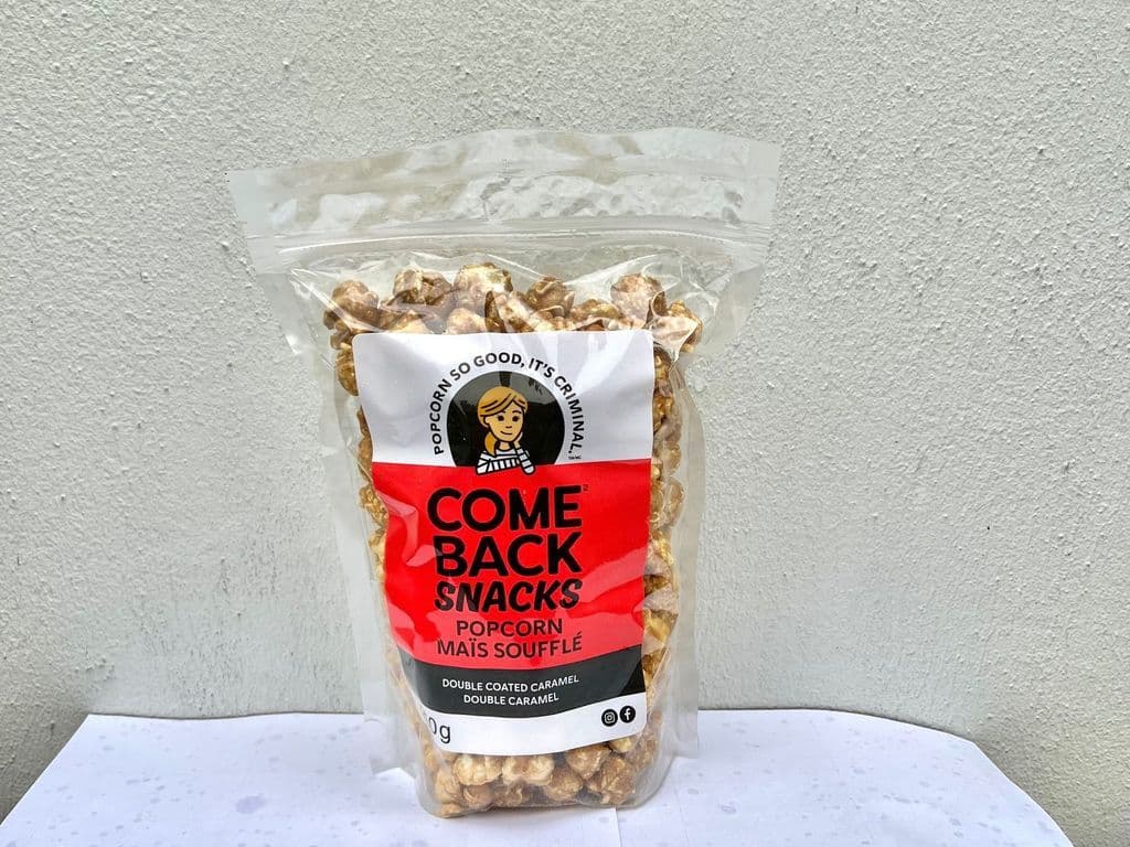COMEBACK SNACKS POPCORN DOUBLE CHOCOLATE CARAMEL 280G