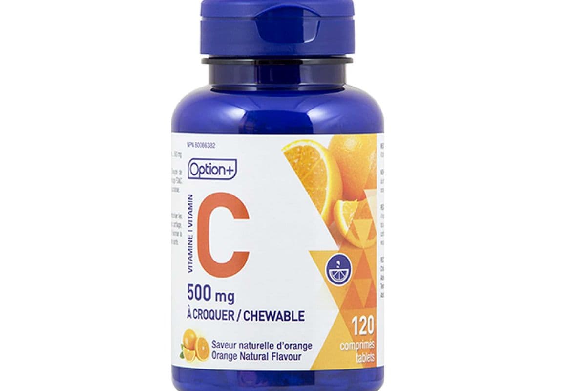 OPTION+ VITAMIN C CHEWABLE ORANGE 500MG TABLETS 120 PACK (120 TABLETS)