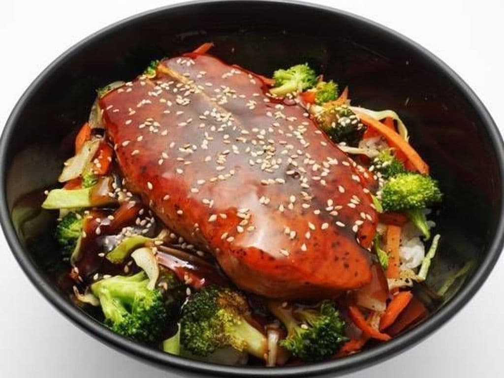 BOGO Salmon teriyaki rice bowl x2