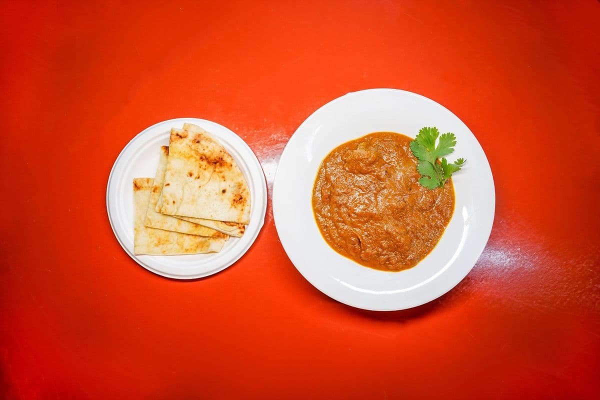 LAMB CURRY WITH BASMATI RICE AND NAAN BREAD