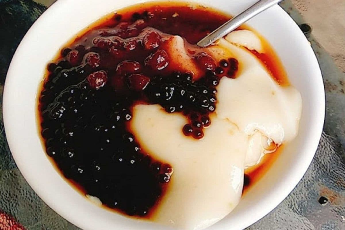 Hot Soy Pudding with Pearl & Red Bean